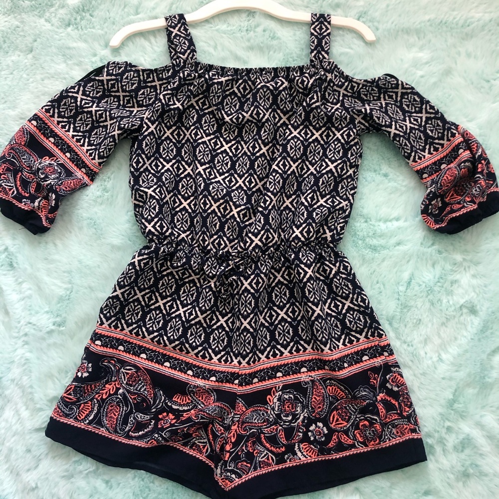 Adorable cold shoulder romper